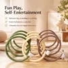 副图5 (8) Collapsible Cat Tunnel Toy, Plush Foldable Interactive Play Tube for Cats