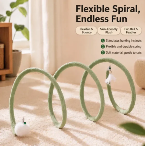 副图6 (3) Collapsible Cat Tunnel Toy, Plush Foldable Interactive Play Tube for Cats