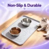 Silicone Dog Feeding Mat, Waterproof Non Slip Pet Bowl Mat